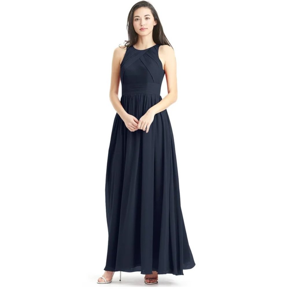 Azazie Harper Bridesmaid Dress - Dark Navy A2